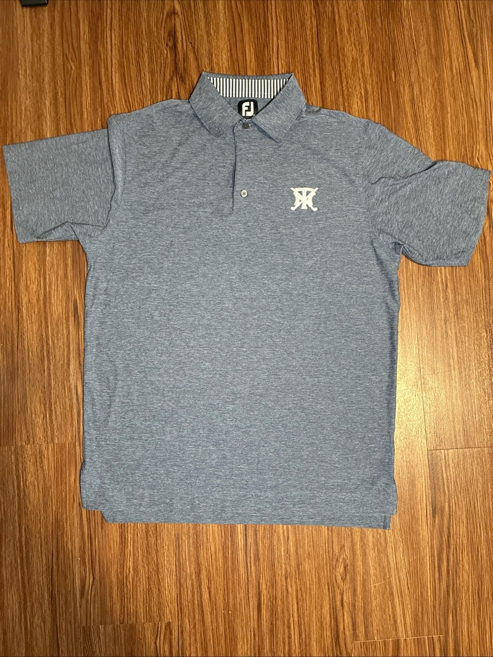 Footjoy Golf Polo Size Medium With Embroidered Logo  Bluish Grey Color
